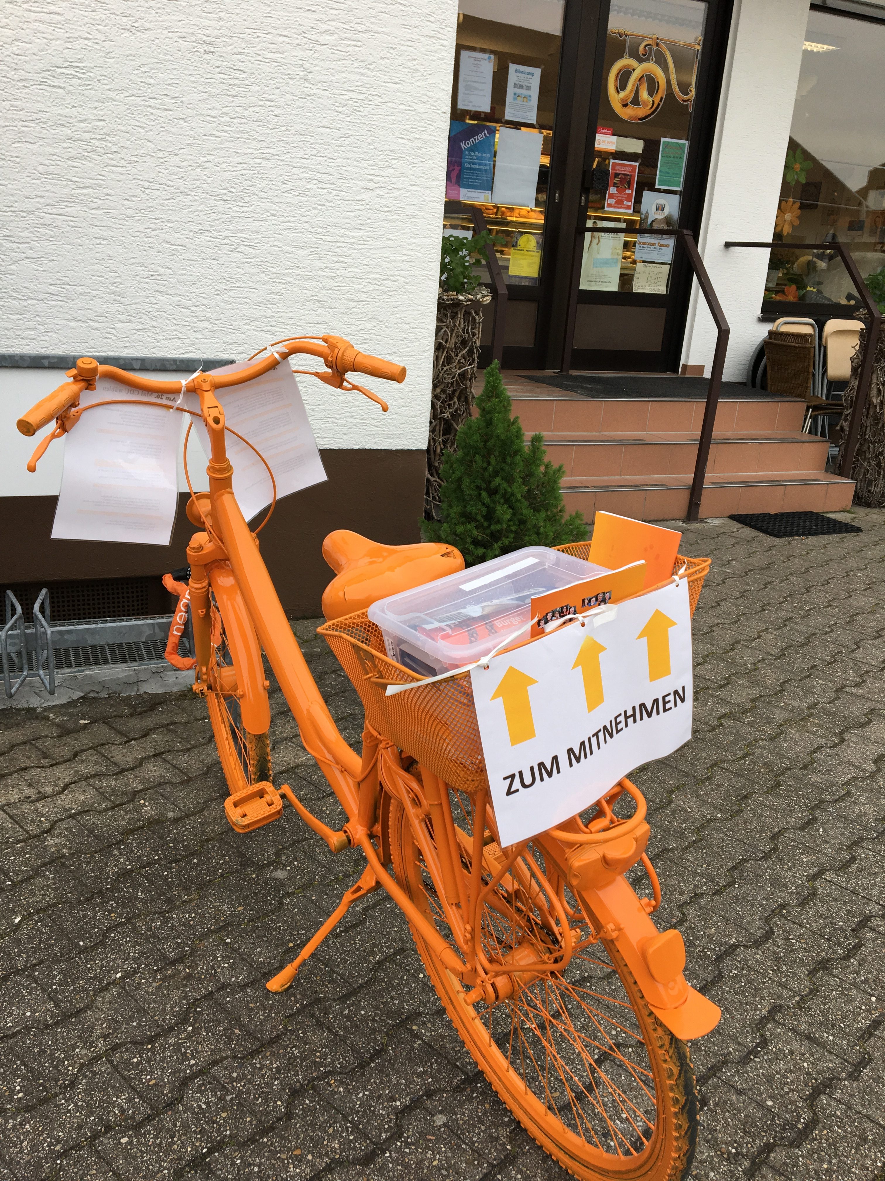 Das Info-Fahrrad in Waghäusel