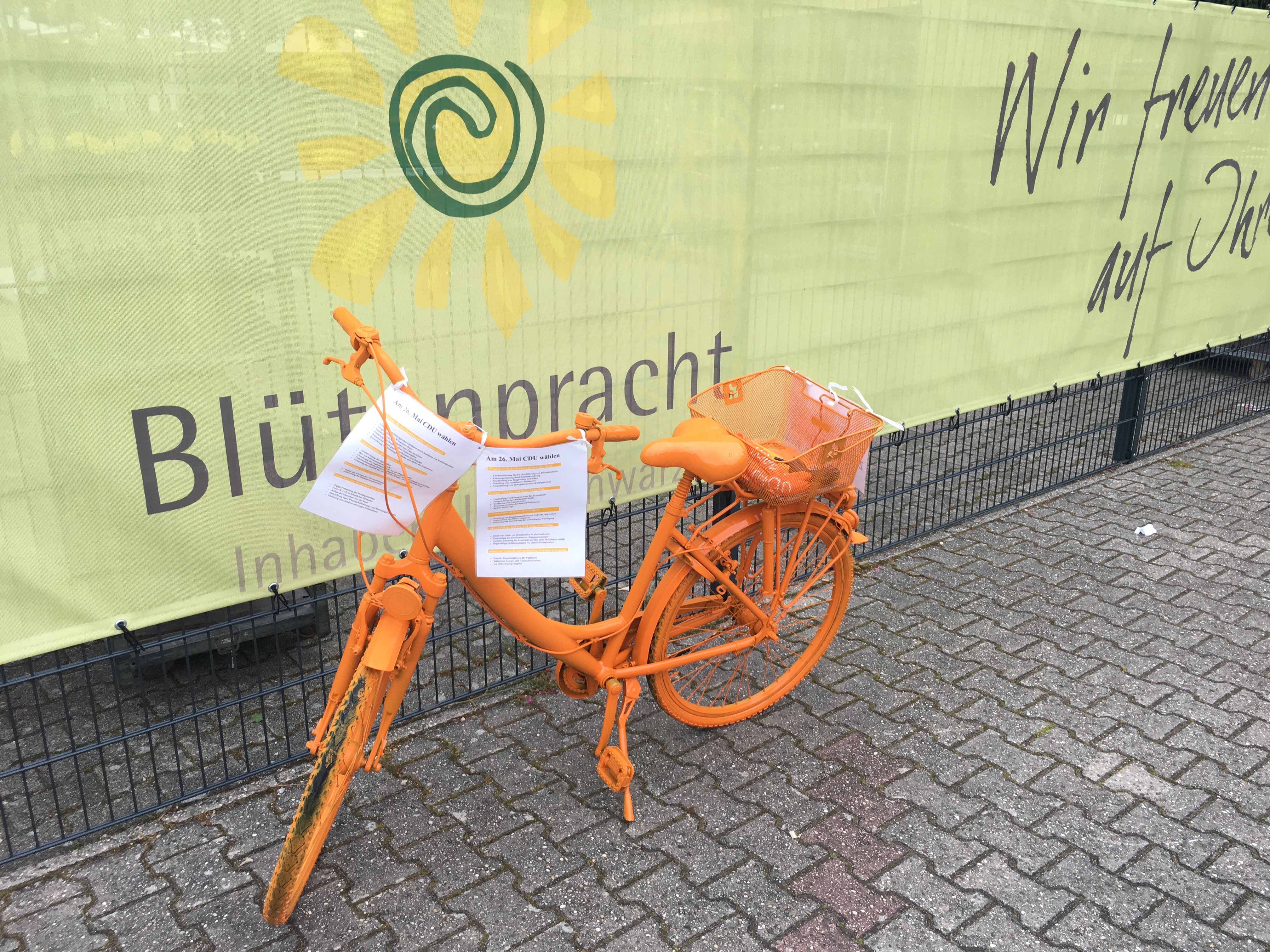 Das Info-Fahrrad in Kirrlach