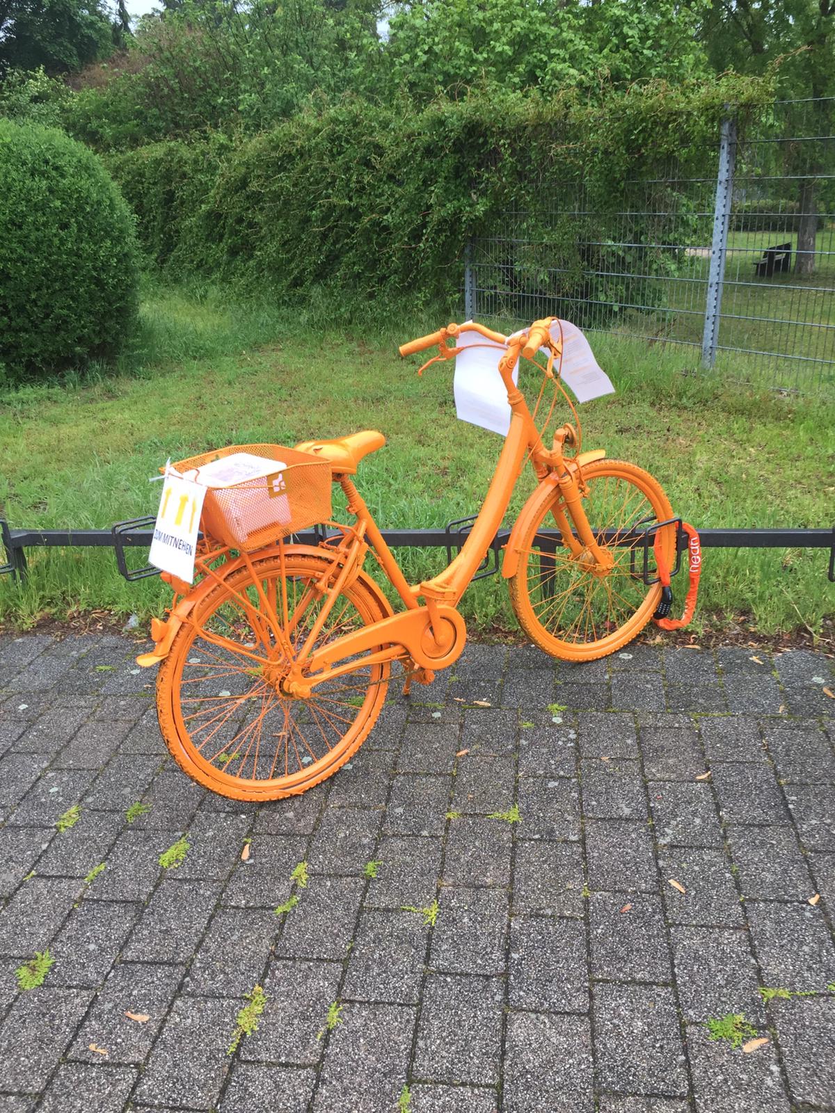 Das Info-Fahrrad in Wiesental